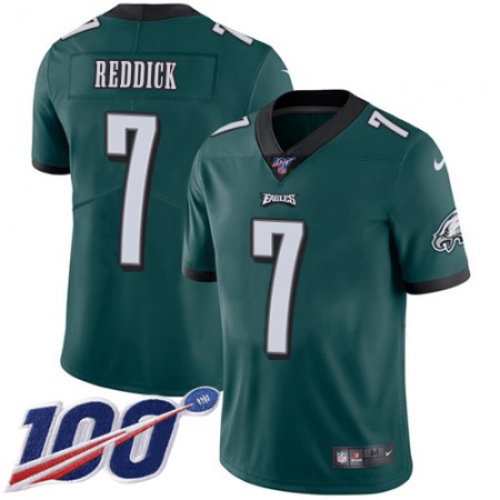 Nike Eagles #7 Haason Reddick Green Team Color Men's Stitched NFL 100th Season Vapor Untouchable Limited Jersey