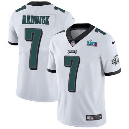 Nike Eagles #7 Haason Reddick White Super Bowl LVII Patch Men's Stitched NFL Vapor Untouchable Limited Jersey