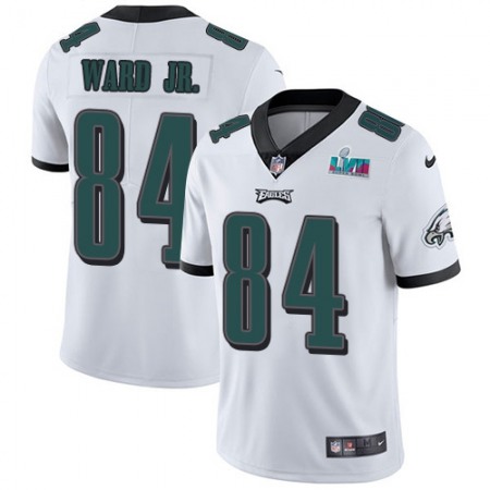 Nike Eagles #84 Greg Ward Jr. White Super Bowl LVII Patch Men's Stitched NFL Vapor Untouchable Limited Jersey