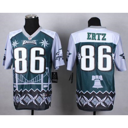 Nike Eagles #86 Zach Ertz Midnight Green Men's Stitched NFL Elite Noble Fashion Jersey