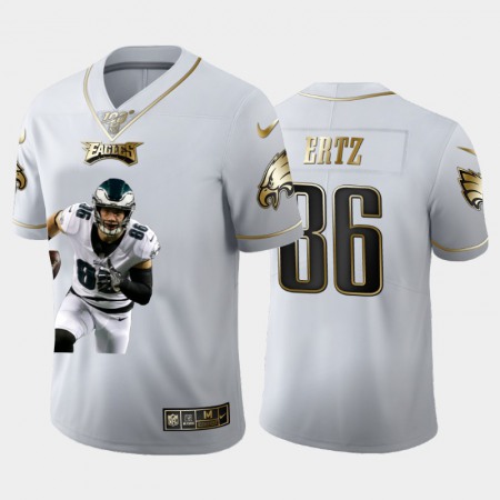 Philadelphia Eagles #86 Zach Ertz Nike Team Hero 3 Vapor Limited NFL 100 Jersey White Golden