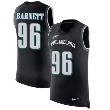 Nike Eagles #96 Derek Barnett Black Alternate Men's Stitched NFL Limited Rush Tank Top Jersey