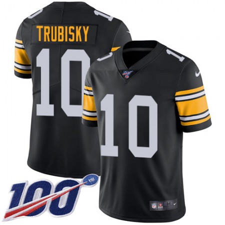 Nike Steelers #10 Mitchell Trubisky Black Alternate Men's Stitched NFL 100th Season Vapor Limited Jersey