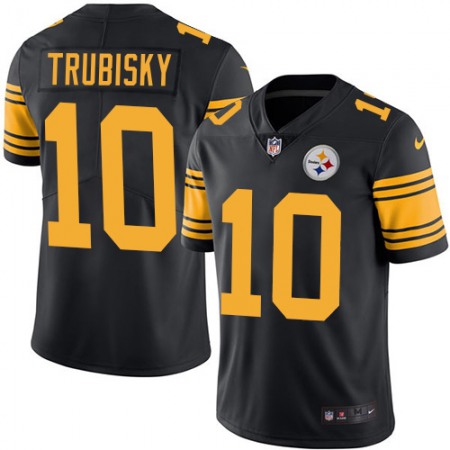 Nike Steelers #10 Mitchell Trubisky Black Men's Stitched NFL Limited Rush Jersey