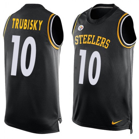 Nike Steelers #10 Mitchell Trubisky Black Team Color Men's Stitched NFL Limited Tank Top Jersey