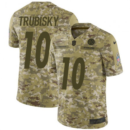 Nike Steelers #10 Mitchell Trubisky Camo Men's Stitched NFL Limited 2018 Salute To Service Jersey