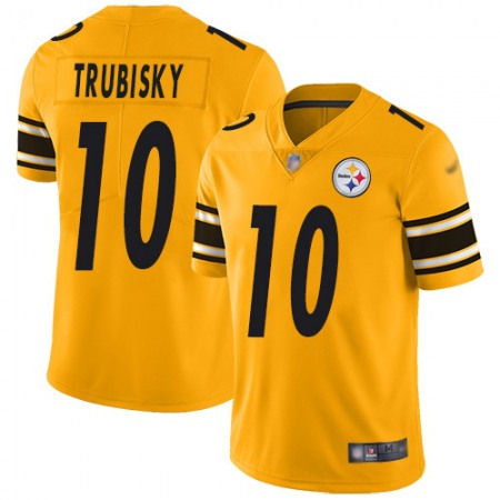 Nike Steelers #10 Mitchell Trubisky Gold Men's Stitched NFL Limited Inverted Legend Jersey