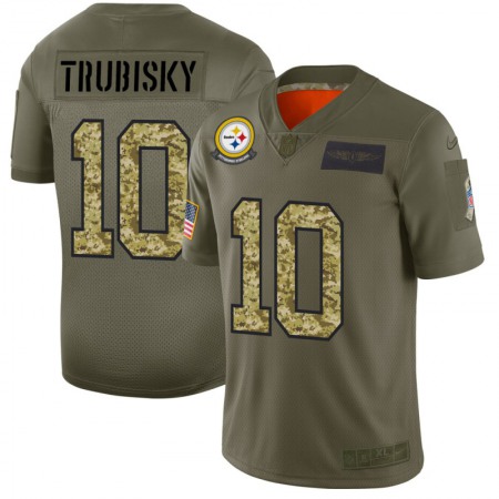 Pittsburgh Steelers #10 Mitchell Trubisky Men's Nike 2019 Olive Camo Salute To Service Limited NFL Jersey
