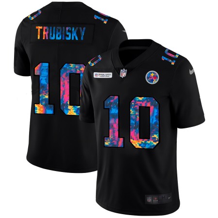 Pittsburgh Steelers #10 Mitchell Trubisky Men's Nike Multi-Color Black 2020 NFL Crucial Catch Vapor Untouchable Limited Jersey