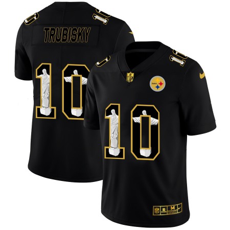 Pittsburgh Steelers #10 Mitchell Trubisky Nike Carbon Black Vapor Cristo Redentor Limited NFL Jersey