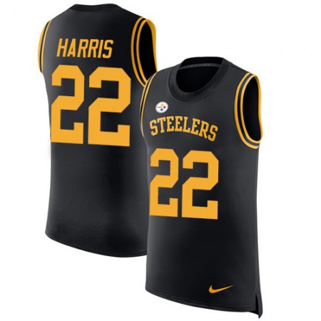 Nike Steelers #22 Najee Harris Black Team Color Men's Stitched NFL Limited Rush Tank Top Jersey