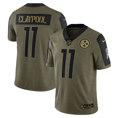 Pittsburgh Steelers #11 Chase Claypool Olive Nike 2021 Salute To Service Limited Player Jersey