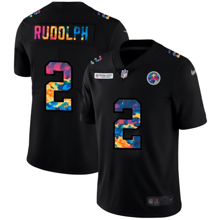 Pittsburgh Steelers #2 Mason Rudolph Men's Nike Multi-Color Black 2020 NFL Crucial Catch Vapor Untouchable Limited Jersey