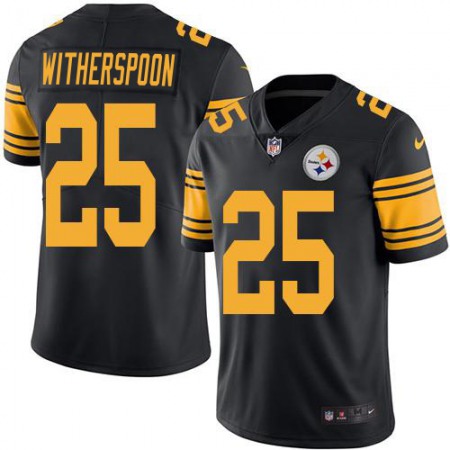 Nike Steelers #25 Ahkello Witherspoon Black Men's Stitched NFL Limited Rush Jersey
