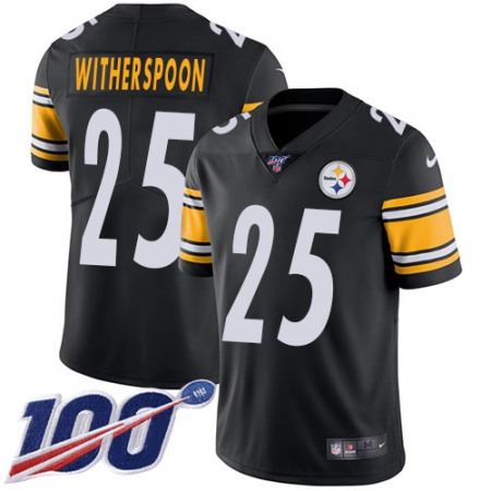 Nike Steelers #25 Ahkello Witherspoon Black Team Color Men's Stitched NFL 100th Season Vapor Limited Jersey