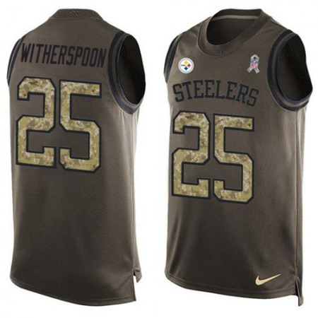 Nike Steelers #25 Ahkello Witherspoon Green Men's Stitched NFL Limited Salute To Service Tank Top Jersey