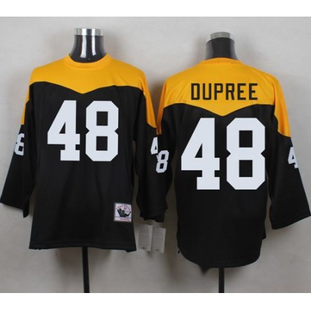 Mitchell And Ness 1967 Steelers #48 Bud Dupree Black/Yelllow Throwback Men's Stitched NFL Jersey