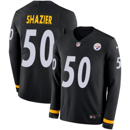 Nike Steelers #50 Ryan Shazier Black Team Color Men's Stitched NFL Limited Therma Long Sleeve Jersey