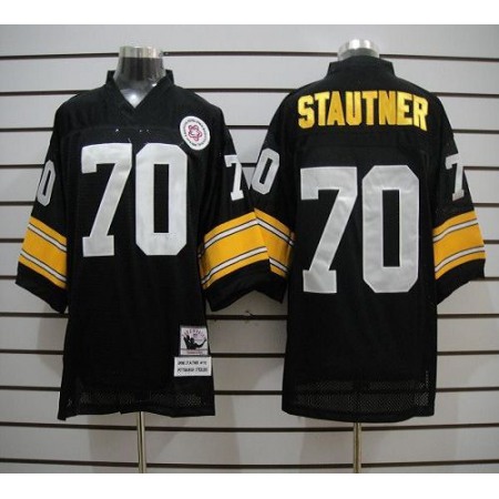 Mitchell And Ness Steelers #70 Ernie Stautner Black Stitched NFL Jersey