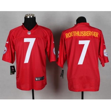 Nike Steelers #7 Ben Roethlisberger Red Men's Stitched NFL Elite QB Practice Jersey