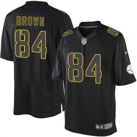 Nike Steelers #84 Antonio Brown Black Men's Stitched NFL Impact Limited Jersey