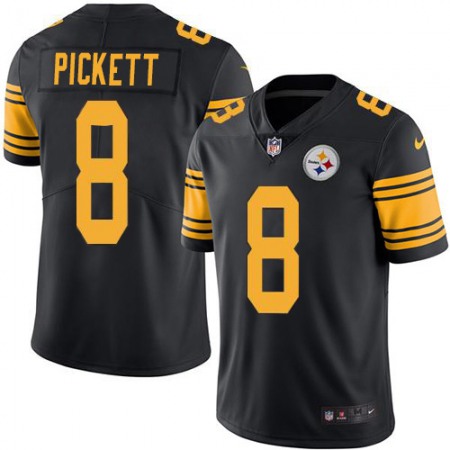 Nike Steelers #8 Kenny Pickett Black Men's Stitched NFL Limited Rush Jersey