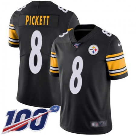 Nike Steelers #8 Kenny Pickett Black Team Color Men's Stitched NFL 100th Season Vapor Limited Jersey