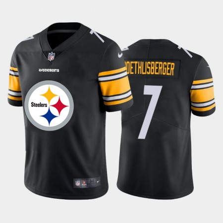 Pittsburgh Steelers #7 Ben Roethlisberger Black Men's Nike Big Team Logo Vapor Limited NFL Jersey