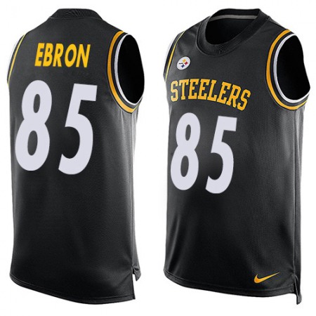 Nike Steelers #85 Eric Ebron Black Team Color Men's Stitched NFL Limited Tank Top Jersey