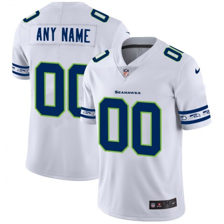 Seattle Seahawks Custom Nike White Team Logo Vapor Limited NFL Jersey