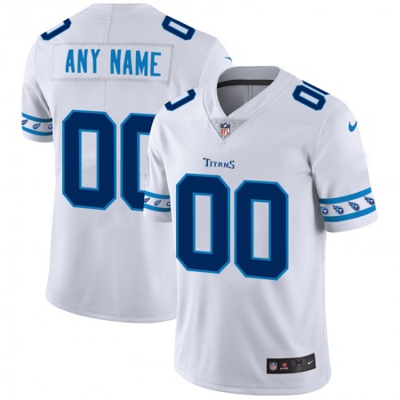 Tennessee Titans Custom Nike White Team Logo Vapor Limited NFL Jersey