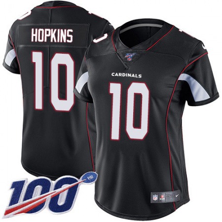 Nike Cardinals #10 DeAndre Hopkins Black Alternate Women's Stitched NFL 100th Season Vapor Untouchable Limited Jersey