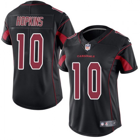 Nike Cardinals #10 DeAndre Hopkins Black Women's Stitched NFL Limited Rush Jersey