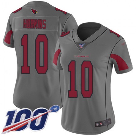 Nike Cardinals #10 DeAndre Hopkins Silver Women's Stitched NFL Limited Inverted Legend 100th Season Jersey