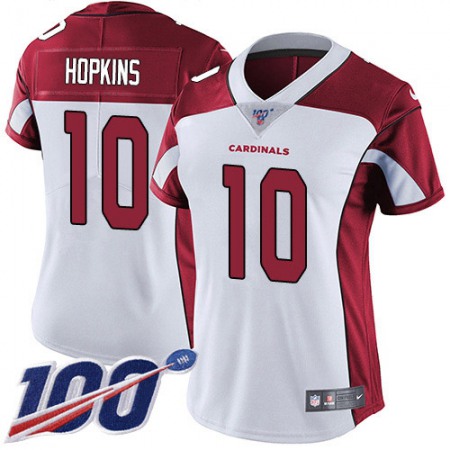 Nike Cardinals #10 DeAndre Hopkins White Women's Stitched NFL 100th Season Vapor Untouchable Limited Jersey