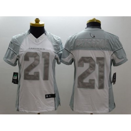 Nike Cardinals #21 Patrick Peterson White Women's Stitched NFL Limited Platinum Jersey