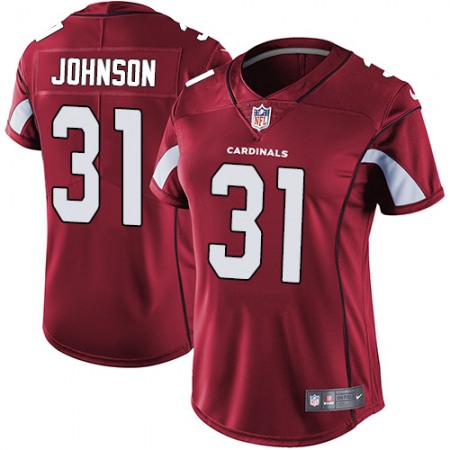 Nike Cardinals #31 David Johnson Red Team Color Women's Stitched NFL Vapor Untouchable Limited Jersey