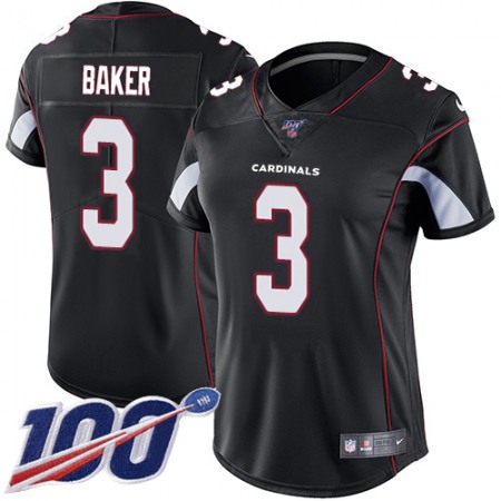 Nike Cardinals #3 Budda Baker Black Alternate Women's Stitched NFL 100th Season Vapor Untouchable Limited Jersey