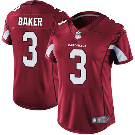 Nike Cardinals #3 Budda Baker Red Team Color Women's Stitched NFL Vapor Untouchable Limited Jersey