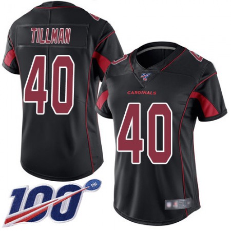 Nike Cardinals #40 Pat Tillman Black Women's Stitched NFL Limited Rush 100th Season Jersey