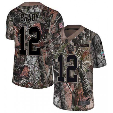 Nike Buccaneers #12 Tom Brady Camo Youth Stitched NFL Limited Rush Realtree Jersey