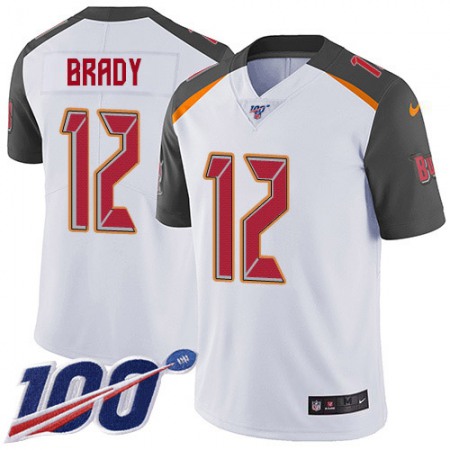 Nike Buccaneers #12 Tom Brady White Youth Stitched NFL 100th Season Vapor Untouchable Limited Jersey