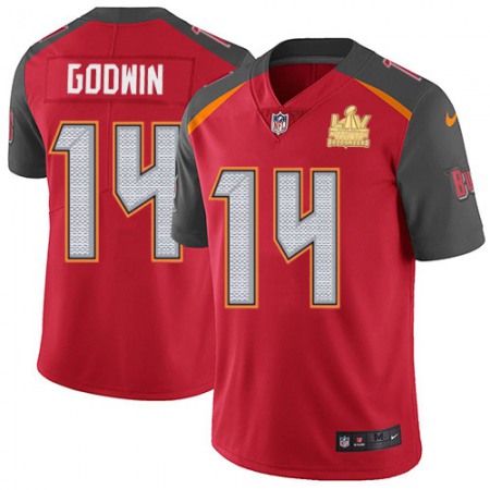 Nike Buccaneers #14 Chris Godwin Red Team Color Youth Super Bowl LV Champions Stitched NFL Vapor Untouchable Limited Jersey