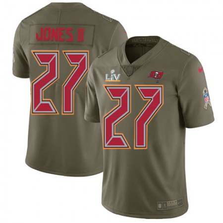 Nike Buccaneers #27 Ronald Jones II Olive Youth Super Bowl LV Bound Stitched NFL Limited 2017 Salute To Service Jersey