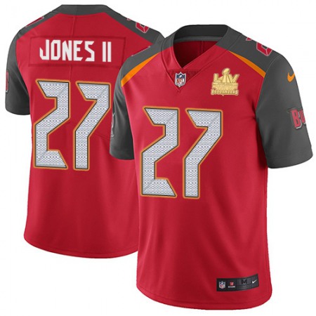 Nike Buccaneers #27 Ronald Jones II Red Team Color Youth Super Bowl LV Champions Stitched NFL Vapor Untouchable Limited Jersey