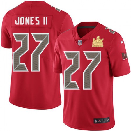 Nike Buccaneers #27 Ronald Jones II Red Youth Super Bowl LV Champions Stitched NFL Limited Rush Jersey