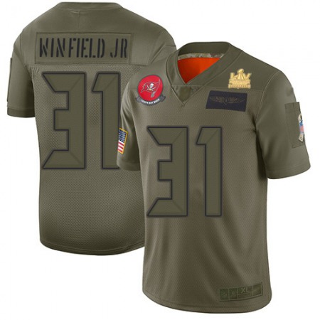 Nike Buccaneers #31 Antoine Winfield Jr. Camo Youth Super Bowl LV Champions Patch Stitched NFL Limited 2019 Salute To Service Jersey