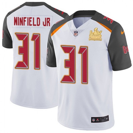 Nike Buccaneers #31 Antoine Winfield Jr. White Youth Super Bowl LV Champions Patch Stitched NFL Vapor Untouchable Limited Jersey