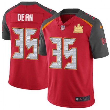 Nike Buccaneers #35 Jamel Dean Red Team Color Youth Super Bowl LV Champions Stitched NFL Vapor Untouchable Limited Jersey