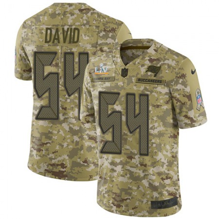 Nike Buccaneers #54 Lavonte David Camo Youth Super Bowl LV Bound Stitched NFL Limited 2018 Salute To Service Jersey